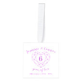 Zesde Jubileum foto paarse amethyst Decoratie (Voorkant)