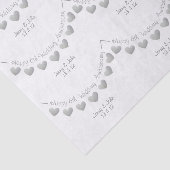 Zesde Jubileum IJzeren hartpapier Tissuepapier (Detail)