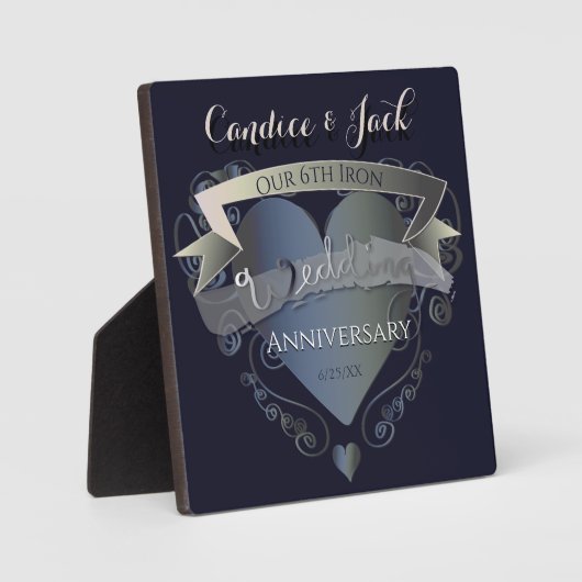 Zesde Jubileum IJzerhart Embleem Fotoplaat (Voorkant)