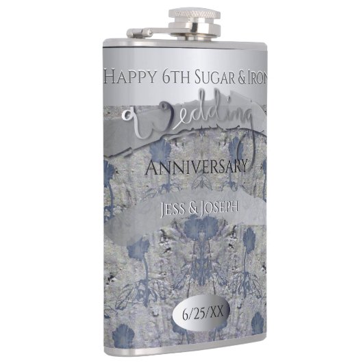 Zesde Jubileum Suiker en ijzerfles Heupfles (Rechts)