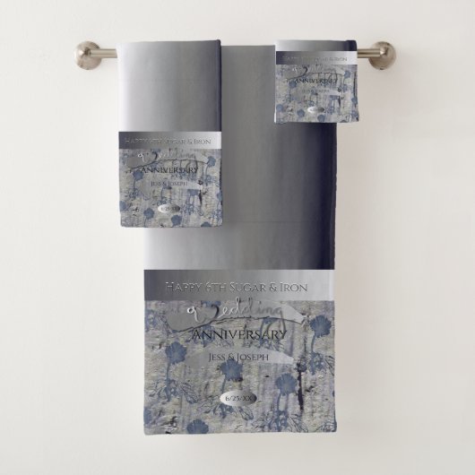 Zesde Jubileum Suiker en ijzerhanddoek Bad Handdoek (Insitu)