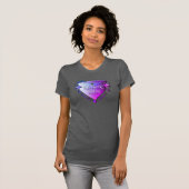 Zesde Jubileum voor bruiloft Amethyst Heart Emblem T-shirt (Voorkant volledig)