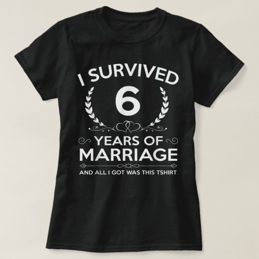 Zesde Jubileum voor bruiloft Gifts Couples Husband T-shirt (Design voorkant)