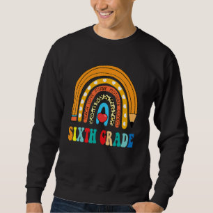 Zesde klas regenboog luipaardprint leraar 6e klas trui