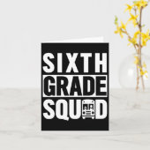 Zesde klas Squad (6de klas School - witte tekst) Kaart (Gele Bloem)