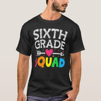 Zesde klas squad terug naar school leraar student  t-shirt