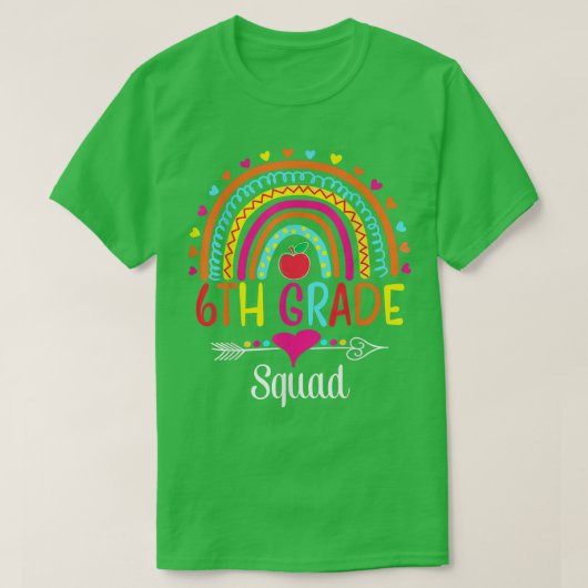 Zesde klas team leraar student laatste dag S T-shirt (Design voorkant)