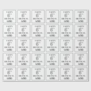 ZESDE MAANDAG, Art Deco Style, aangepaste naam Cadeaupapier