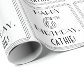 ZESDE MAANDAG, Art Deco Style, aangepaste naam Cadeaupapier (Rol Hoek)