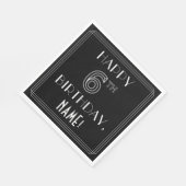 ZESDE MAANDAG, Art Deco Style, aangepaste naam Servet (Hoek)