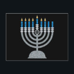 Zesde nacht van het Briefkaart Hanukkah Glitter<br><div class="desc">Hanukkah 2022 begint in de avond van zondag 18 december en eindigt in de avond van maandag 26 december</div>