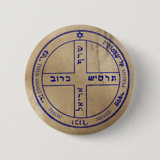 Zesde Pentacle van Jupiter Ronde Button 5,7 Cm