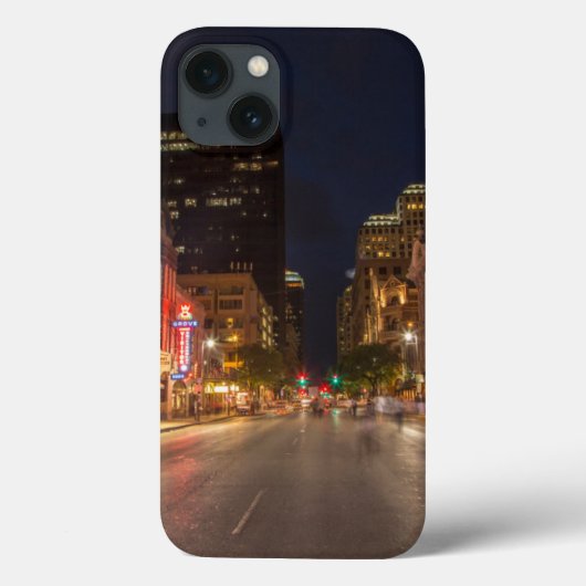 Zesde straat in Dusk in het centrum van Austin, Te Case-Mate iPhone Case (Achterkant)