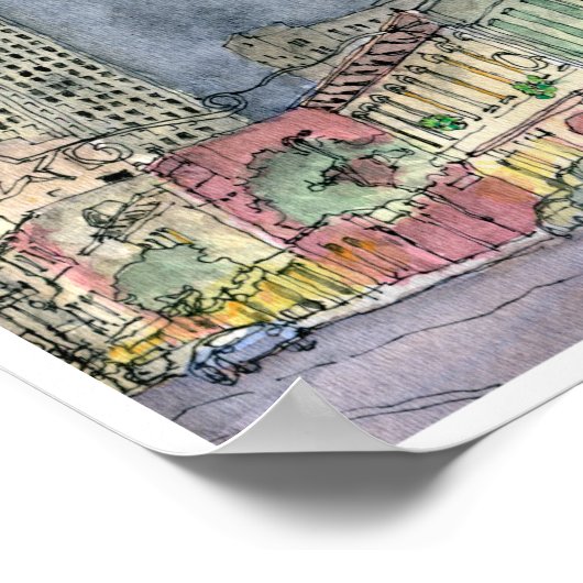 Zesde Street, West, Austin, Texas Poster (Hoek)