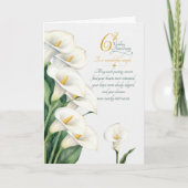 Zesde trouwdag sentimentele Calla lelies Kaart (Voorkant)