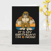 Zesde verjaardag 6 jaar kleine boedel kaart (Gele Bloem)