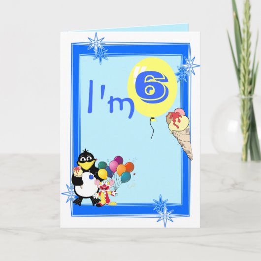 Zesde verjaardag kaart (Voorkant)