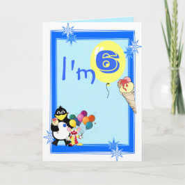 Zesde verjaardag kaart