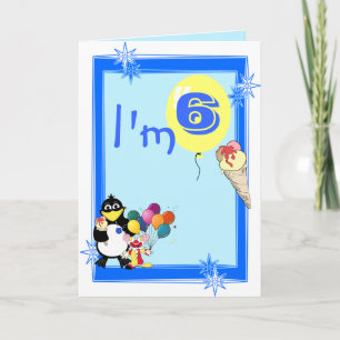 Zesde verjaardag kaart