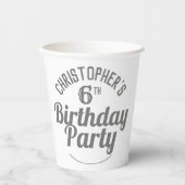 Zesde verjaardag van het kind papieren bekers (Voorkant)