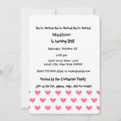 Zesde verjaardag van meisjes Aangepaste naam Moder Kaart (Achterkant)