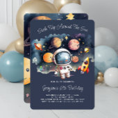Zesde Verjaardagsfeest Outerspace Planets Kaart
