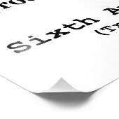 Zesde wijziging van de grondwet van de Verenigde S Foto Afdruk (Hoek)