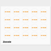 Zesendertig dollar ronde sticker (Vel)