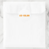 Zesendertig dollar ronde sticker (Tas)