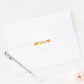 Zesendertig dollar ronde sticker (Envelop)