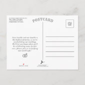 ZesenFeet Apart Wedding Postponement Verandering v Aankondigingskaart (Achterkant)