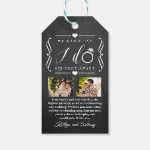 ZesenFeet Apart Wedding Postponement Verandering v Cadeaulabel