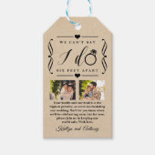 ZesenFeet Apart Wedding Postponement Verandering v Cadeaulabel (Voorkant)