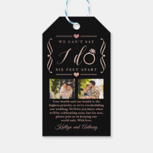 ZesenFeet Apart Wedding Postponement Verandering v Cadeaulabel