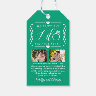 ZesenFeet Apart Wedding Postponement Verandering v Cadeaulabel