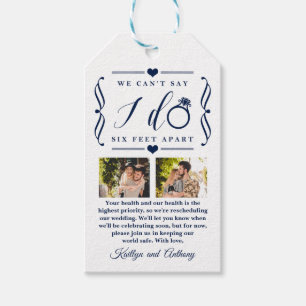 ZesenFeet Apart Wedding Postponement Verandering v Cadeaulabel