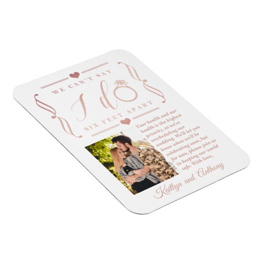 ZesenFeet Apart Wedding Postponement Verandering v Magneet (Rechterzijde)