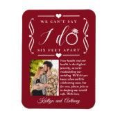 ZesenFeet Apart Wedding Postponement Verandering v Magneet (Verticaal)