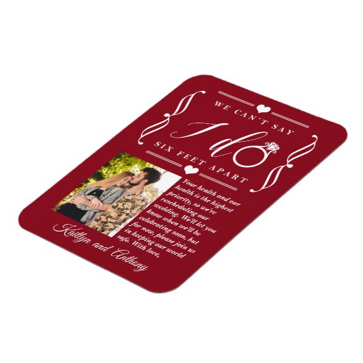 ZesenFeet Apart Wedding Postponement Verandering v Magneet (Linkerzijde)