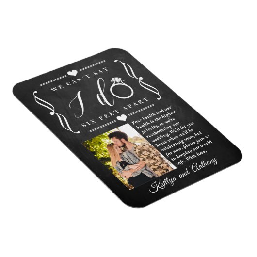 ZesenFeet Apart Wedding Postponement Verandering v Magneet (Rechterzijde)