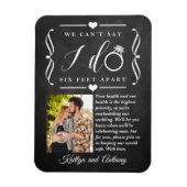 ZesenFeet Apart Wedding Postponement Verandering v Magneet (Verticaal)