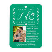 ZesenFeet Apart Wedding Postponement Verandering v Magneet (Verticaal)