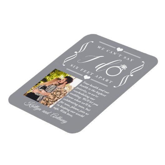 ZesenFeet Apart Wedding Postponement Verandering v Magneet (Linkerzijde)