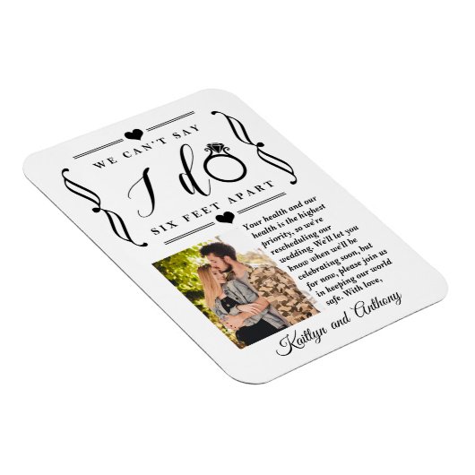 ZesenFeet Apart Wedding Postponement Verandering v Magneet (Rechterzijde)