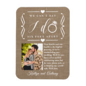 ZesenFeet Apart Wedding Postponement Verandering v Magneet (Verticaal)