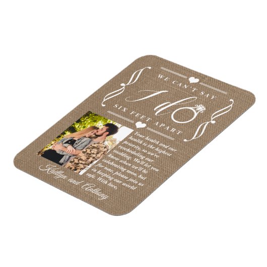 ZesenFeet Apart Wedding Postponement Verandering v Magneet (Linkerzijde)