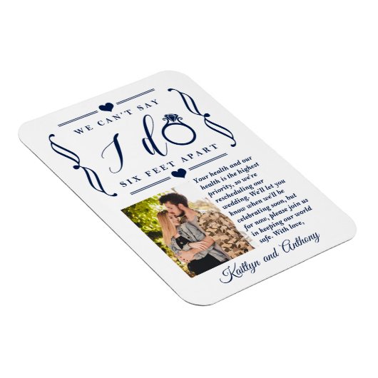 ZesenFeet Apart Wedding Postponement Verandering v Magneet (Rechterzijde)