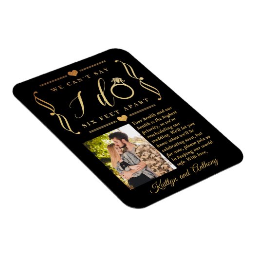 ZesenFeet Apart Wedding Postponement Verandering v Magneet (Rechterzijde)