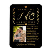 ZesenFeet Apart Wedding Postponement Verandering v Magneet (Verticaal)