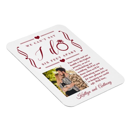 ZesenFeet Apart Wedding Postponement Verandering v Magneet (Rechterzijde)